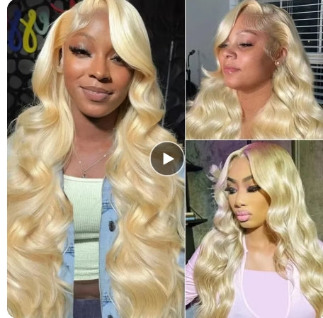 613 Blonde Body Wave 13x6 HD Lace Frontal 100 Human Hair Wigs 30 36 Inch Honey Colored Lace Closure Front Wig for Black Women